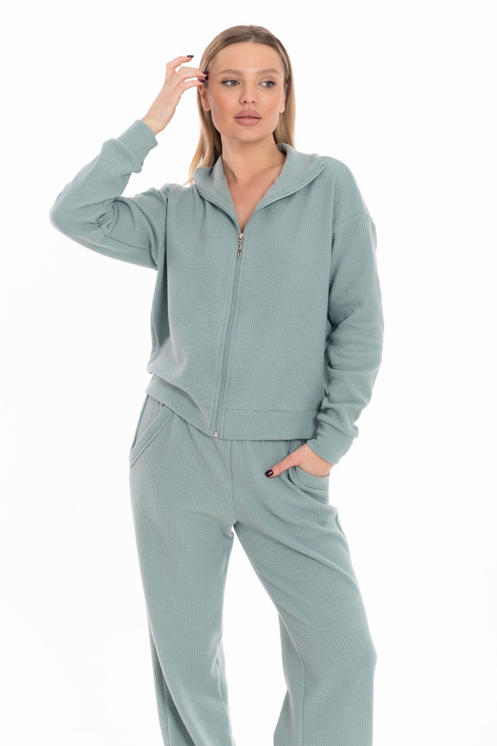 Костюм из интерлока жаккарда М325335ш - миниатюра 9