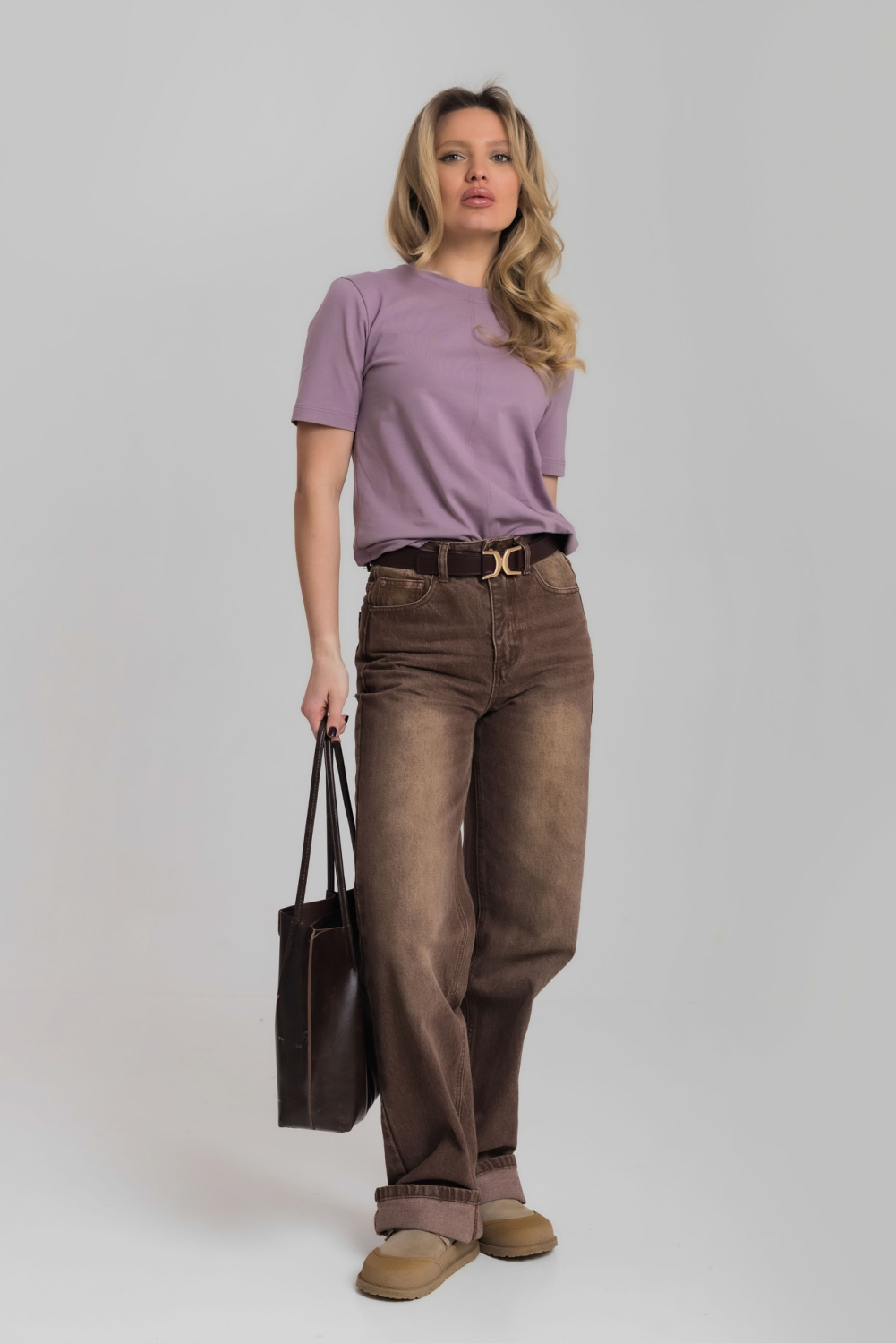Футболка из кулирки с лайкрой М326002л - миниатюра 5