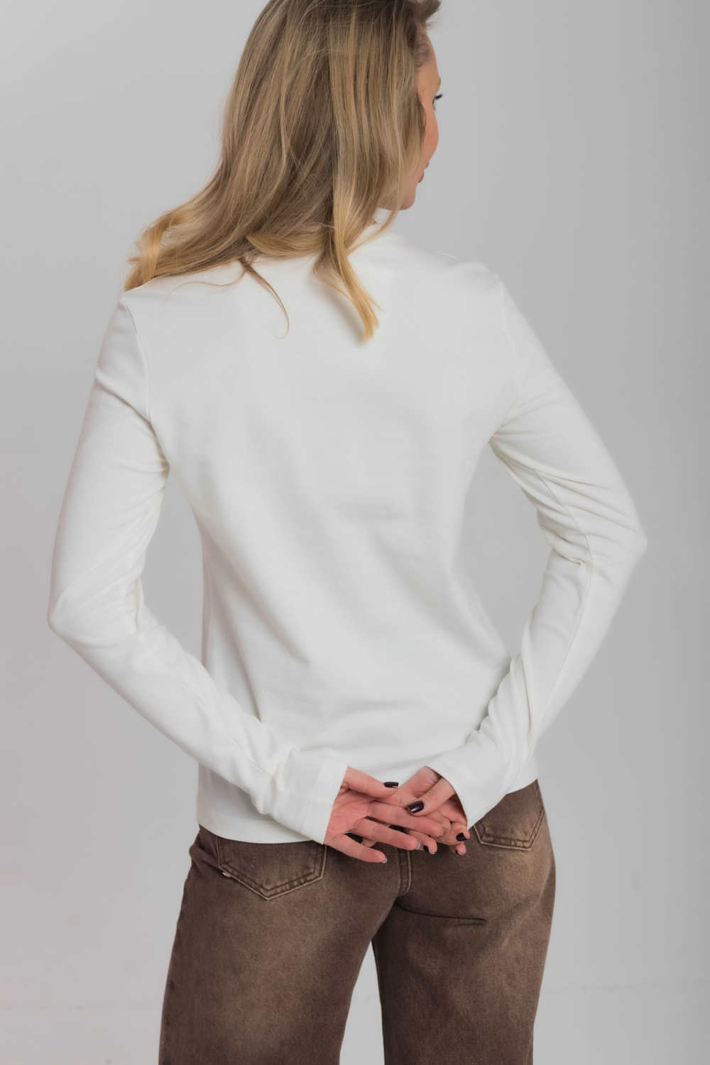 Лонгслив из кулирки с лайкрой М326003м - миниатюра 5