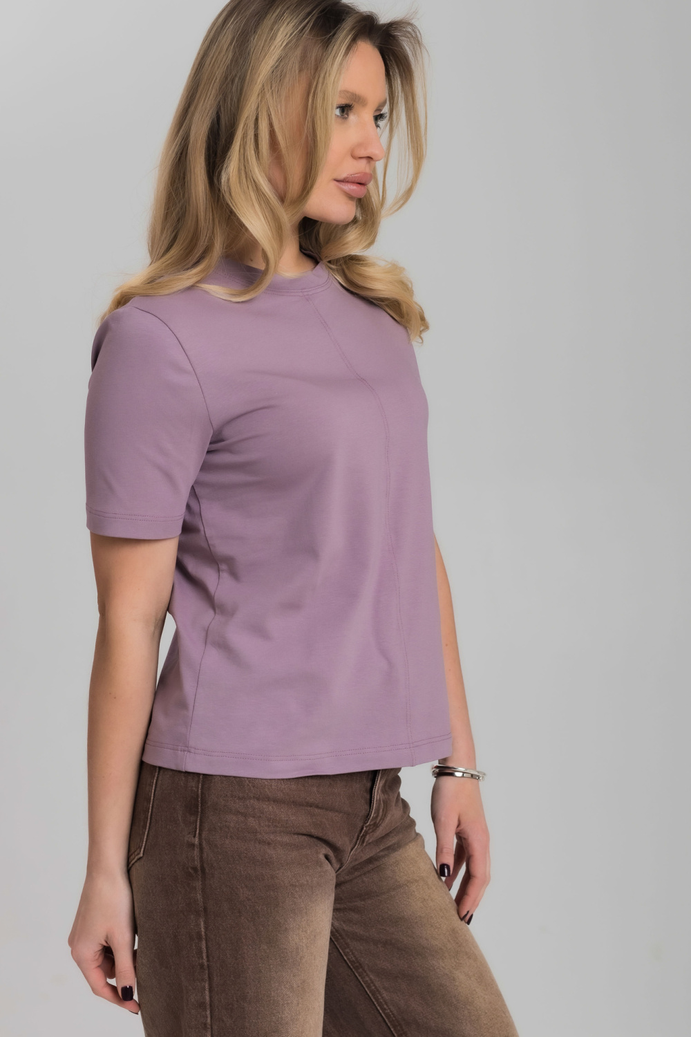 Футболка из кулирки с лайкрой М326002л - миниатюра 3