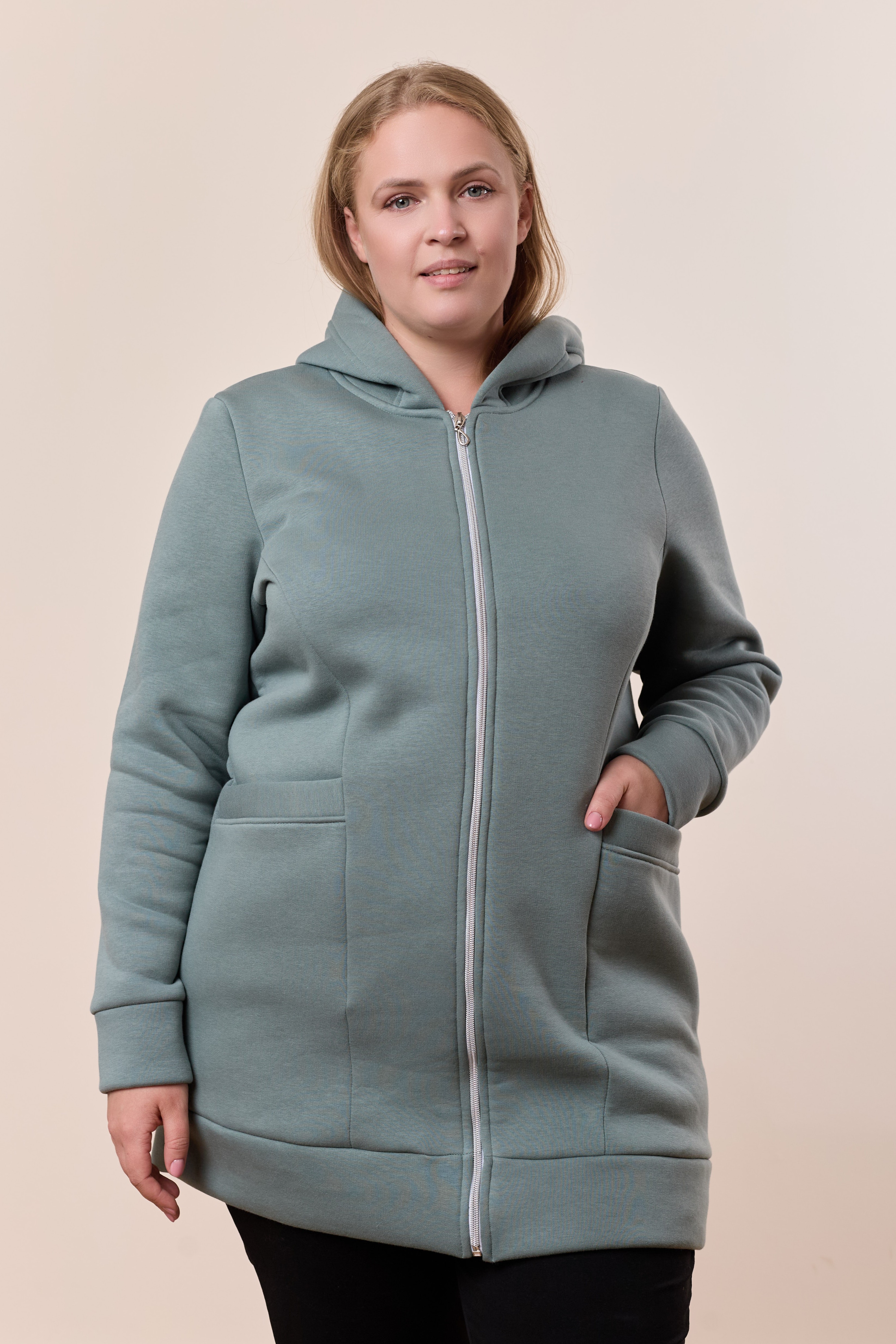 Кардиган удлиненный с капюшоном  М325336ш - миниатюра 4