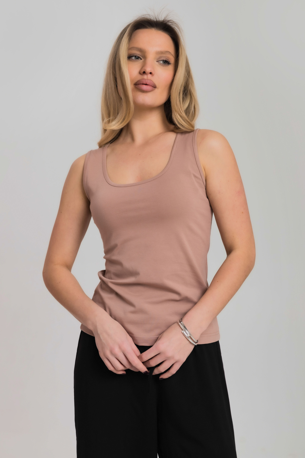 Майка из кулирки с лайкрой М326013к - миниатюра 2